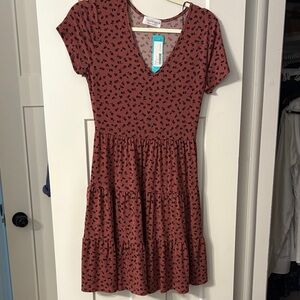 Kaileigh Purple Floral Mini Dress